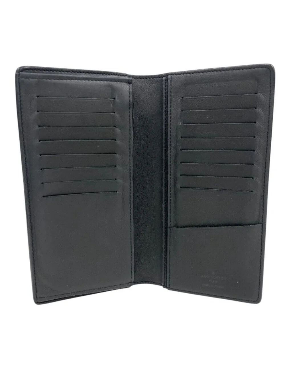Louis Vuitton Portefeuille Brazza Monogram Shadow Leather Wallet Black